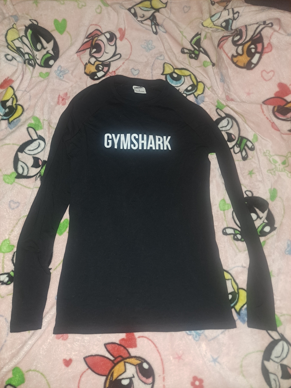 Gymshark Black Long Sleeve Logo Shirt